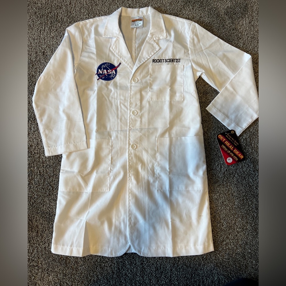 NASA Junior Rocket Scientist Lab Coat, Size 6-8 Dress up